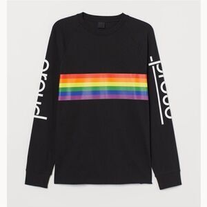 H&M "Proud" Rainbow Long Sleeved Raglan T-shirt